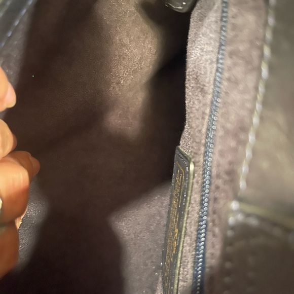 Coach quilted dark blue purse - Picture 11 of 14